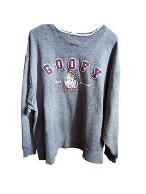 Vintage XL Disney Goofy Crewneck Sweatshirt Good-Natured Character Sewn Patch